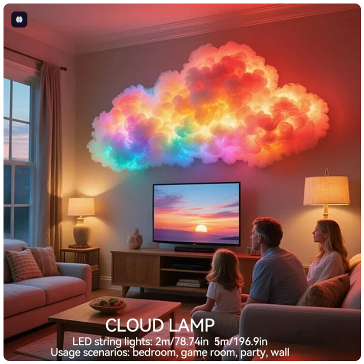 DIY RGB Cloud Night Light with Bluetooth Control