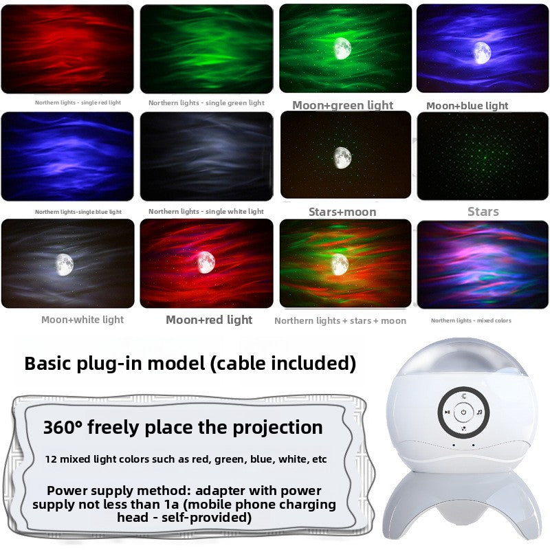 Dream Star Projector Bluetooth Aurora Night Light