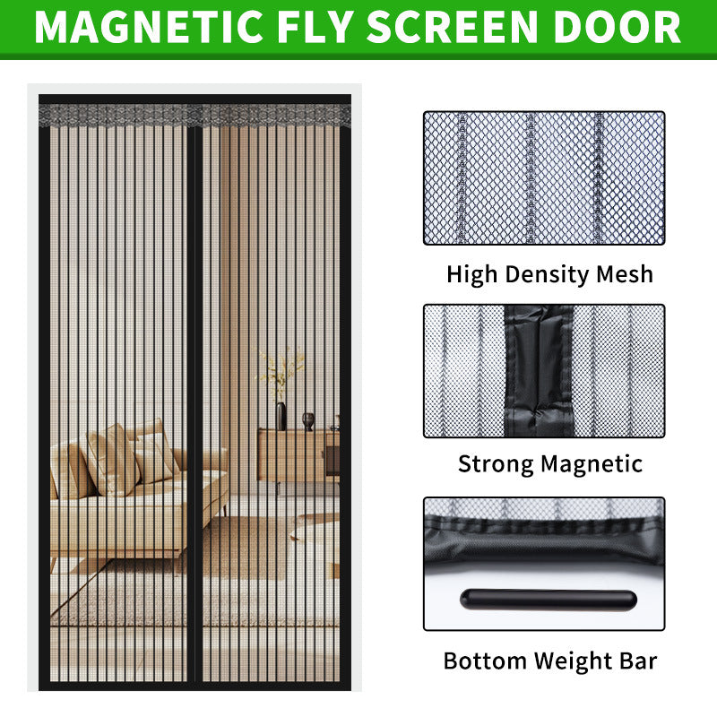 Magnetic Self-Sealing Mosquito Door Curtain
