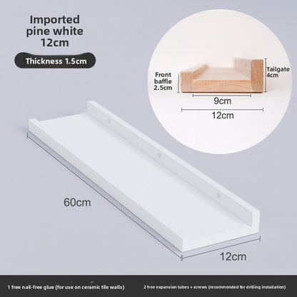 Nordic Solid Wood Wall Shelf