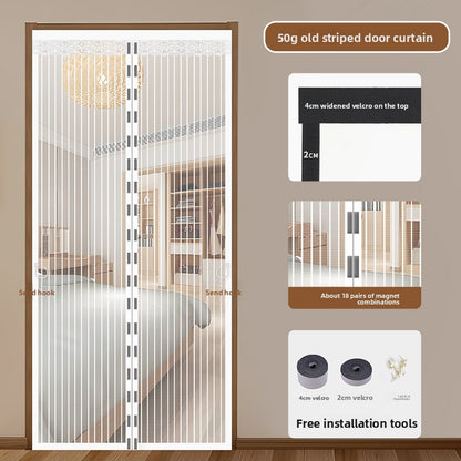 Magnetic Self-Sealing Mosquito Door Curtain