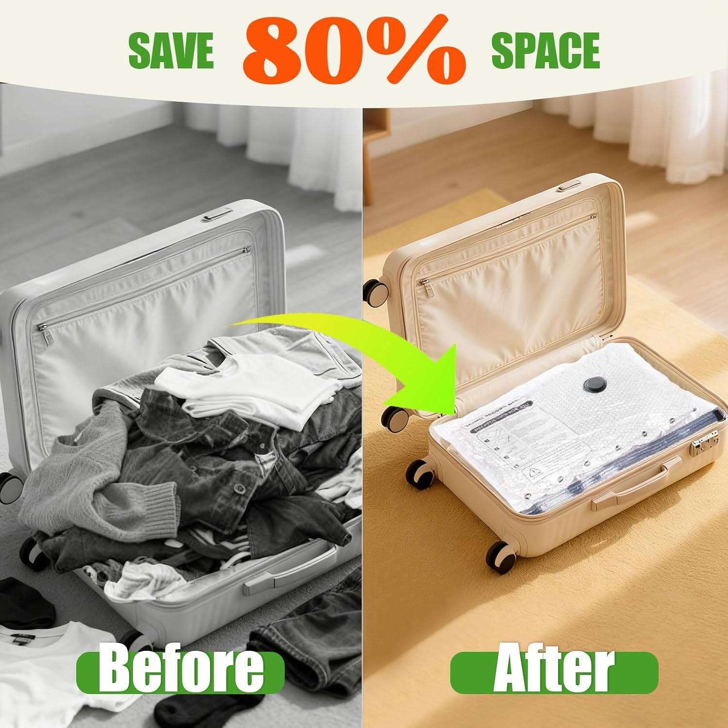 Clothing Travel Vacuum Bags Storage Compression Bags - Loamoak