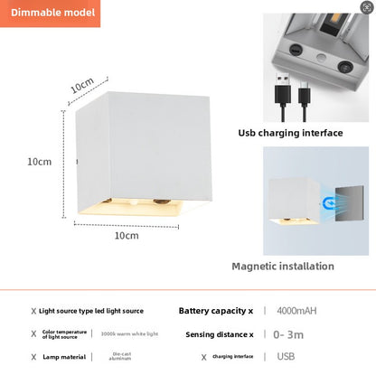 Rechargeable Magnetic Motion Sensor Wall Light