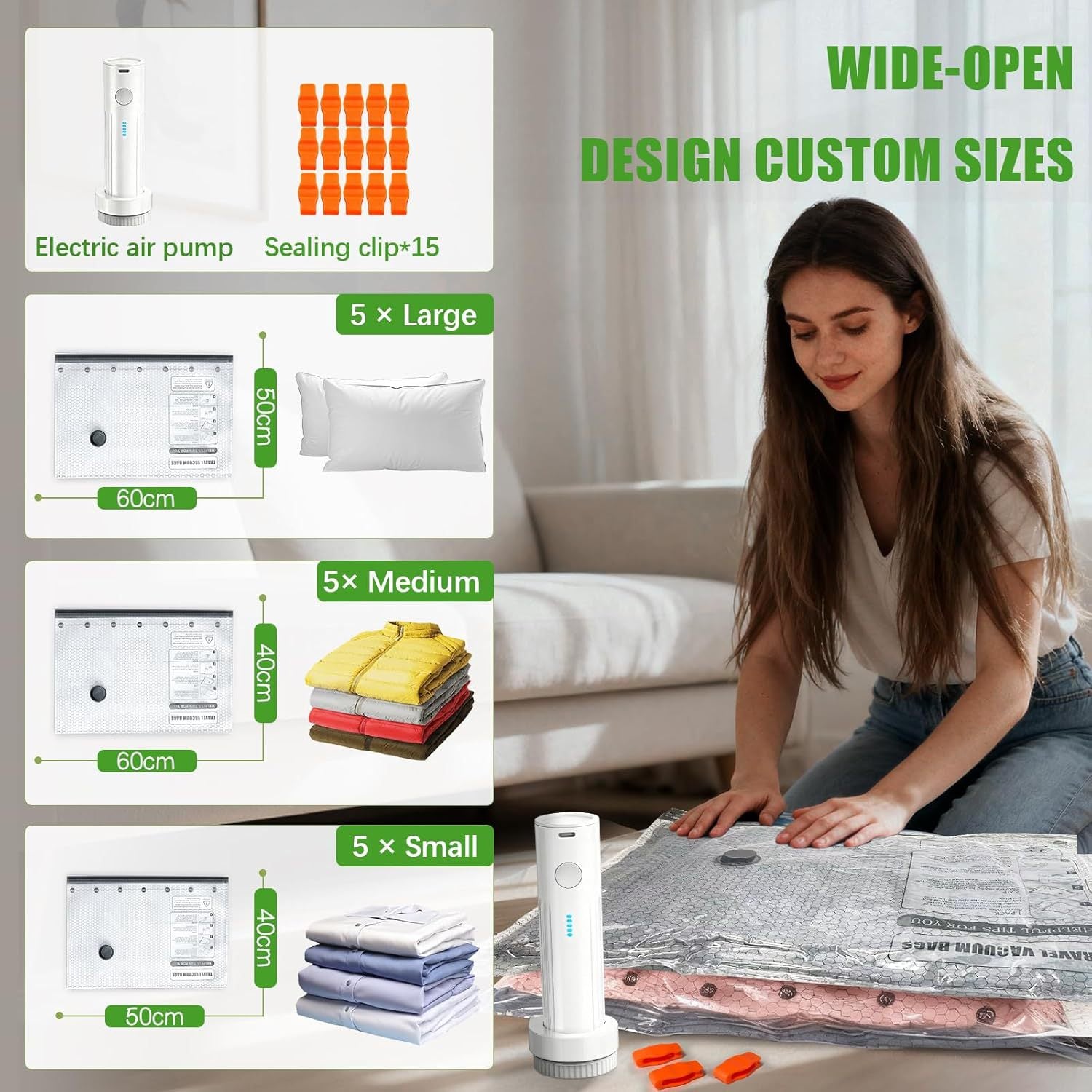 Clothing Travel Vacuum Bags Storage Compression Bags - Loamoak