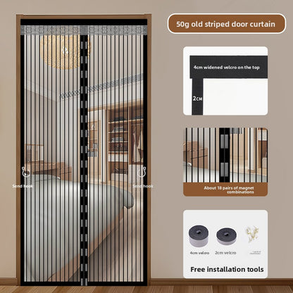Magnetic Self-Sealing Mosquito Door Curtain