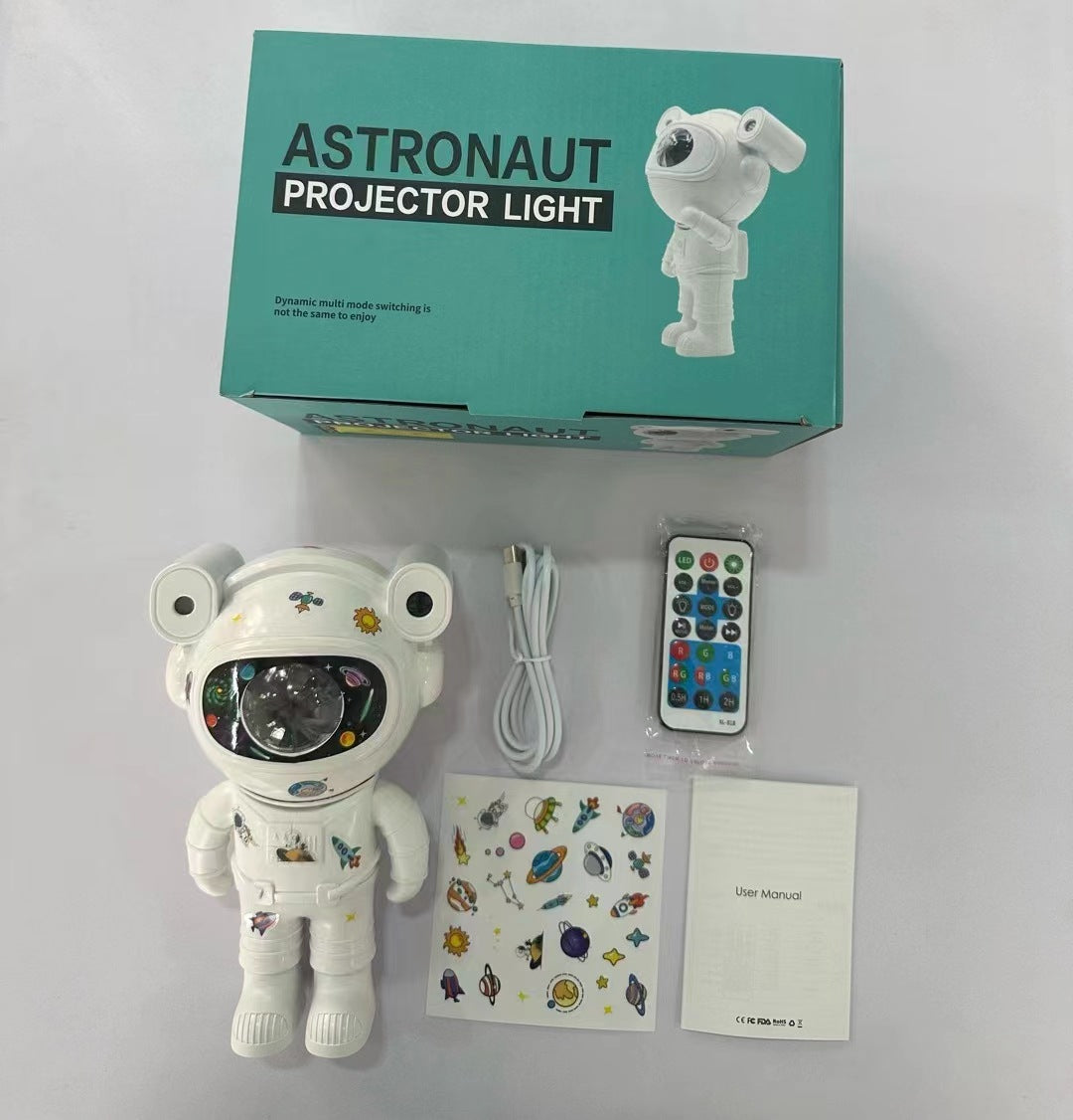 Astronaut Voice Control Bluetooth Projector Night Light