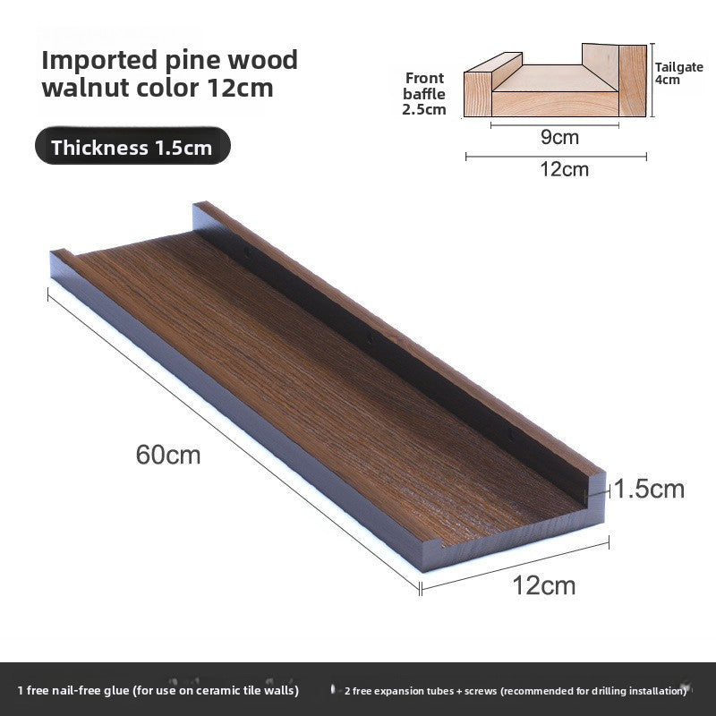Nordic Solid Wood Wall Shelf