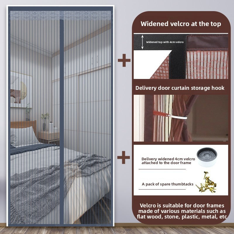 Magnetic Self-Sealing Mosquito Door Curtain