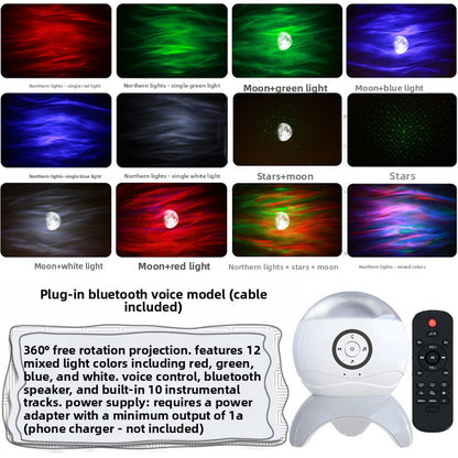 Dream Star Projector Bluetooth Aurora Night Light