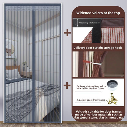 Magnetic Self-Sealing Mosquito Door Curtain